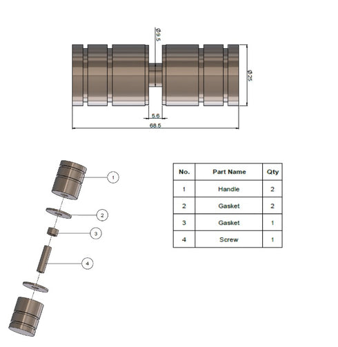 Meir Shower Door Handle